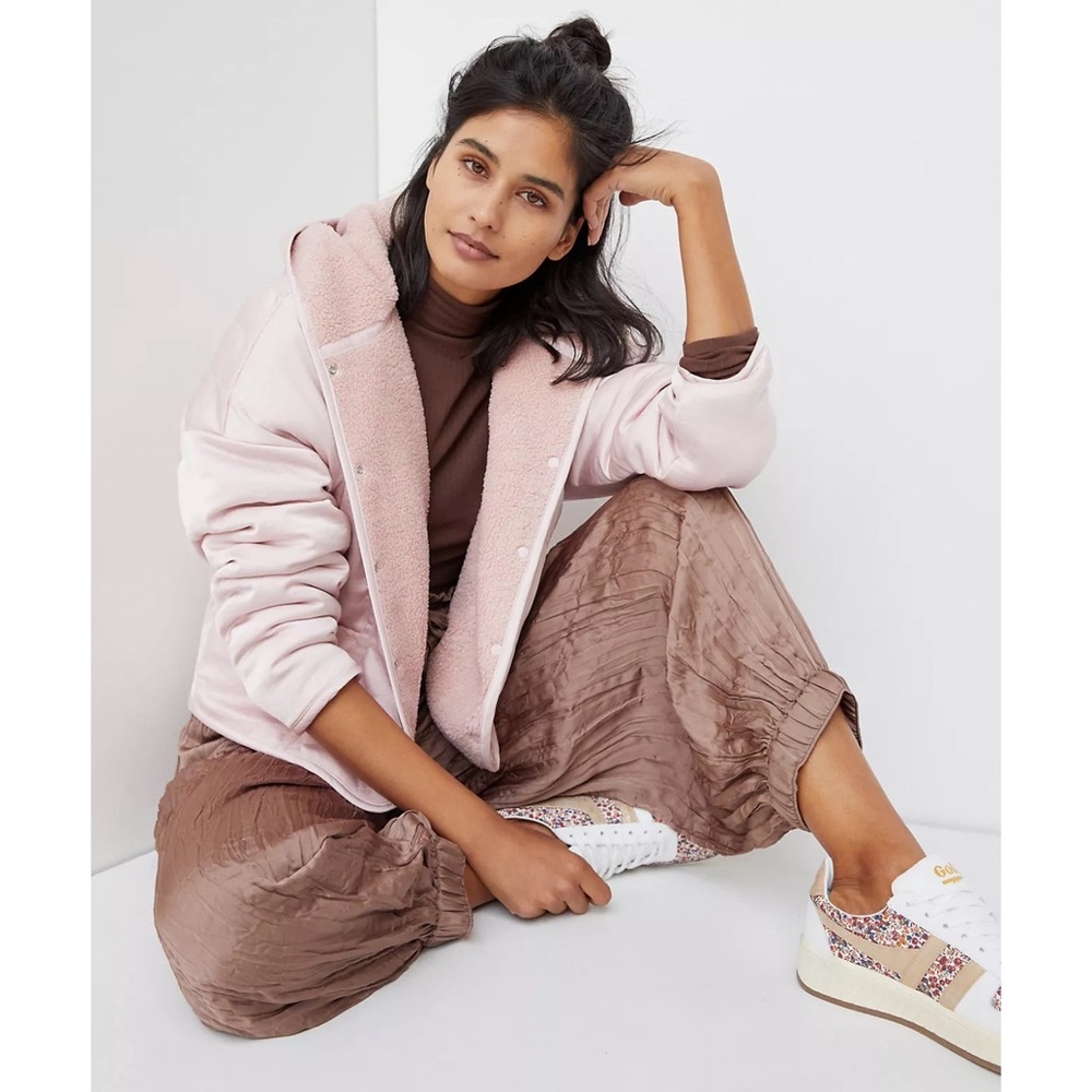 Anthropologie Leona Reversible Sherpa Jacket NWT SZ XL